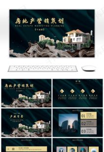 深色大气时尚 房地产营销策划PPT模板推荐与千库网免费下载指南